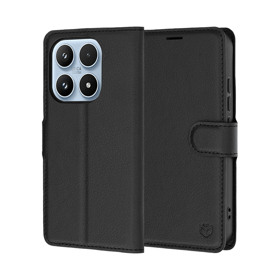 Xiaomi 17 - Svart Leðurhulstur m. loki